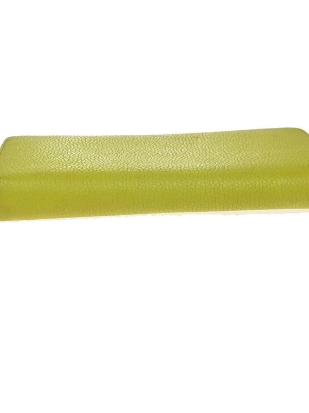 CELINE Logo Zip Around Long Wallet Purse Leather Yellow SHW Italy 66YH956 - Picture 6 of 14